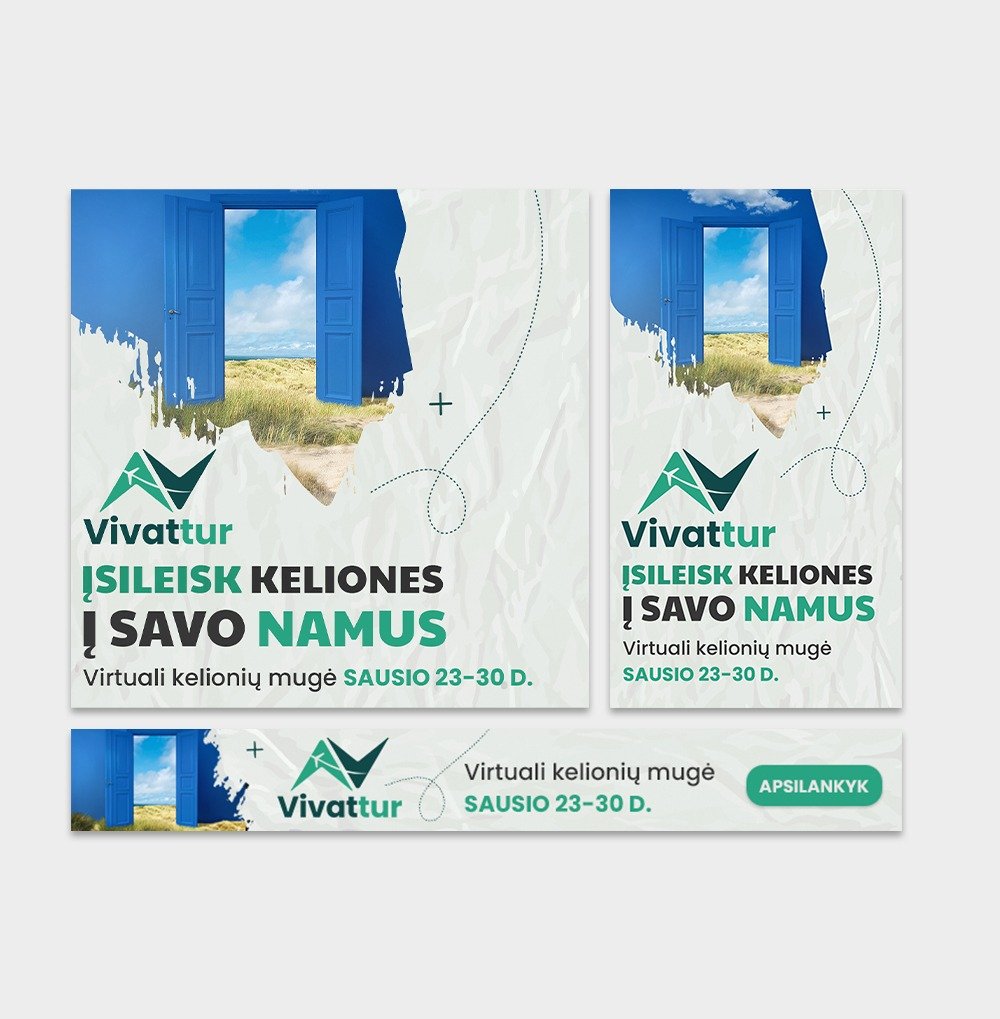 Socialinių tinklų įrašų koliažas telefone